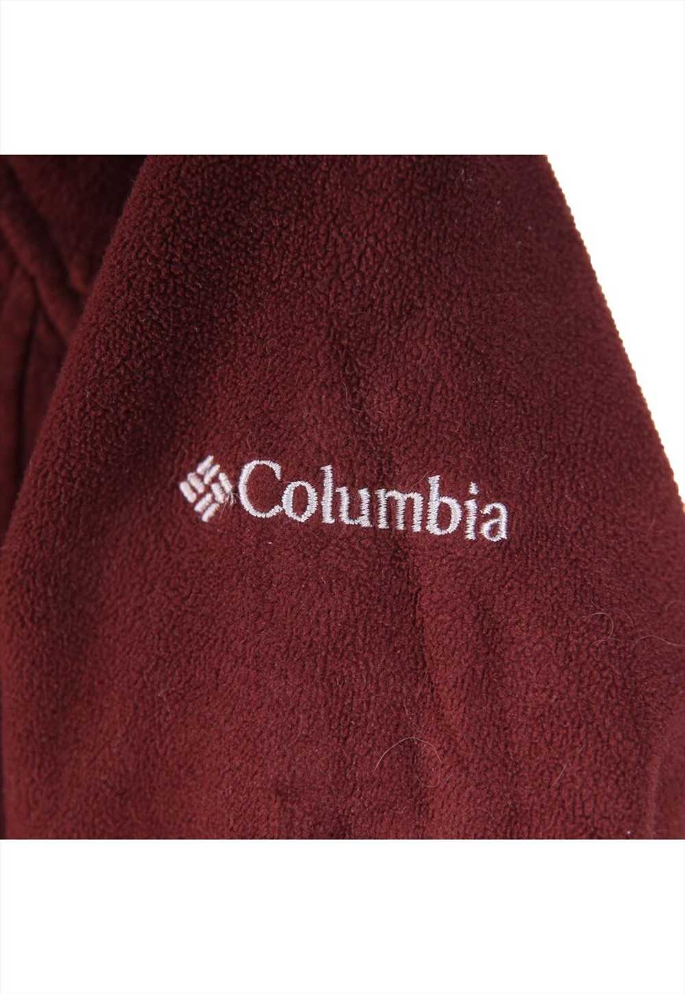 Columbia 90's Hooded Zip Up Hoodie XSmall Burgund… - image 3