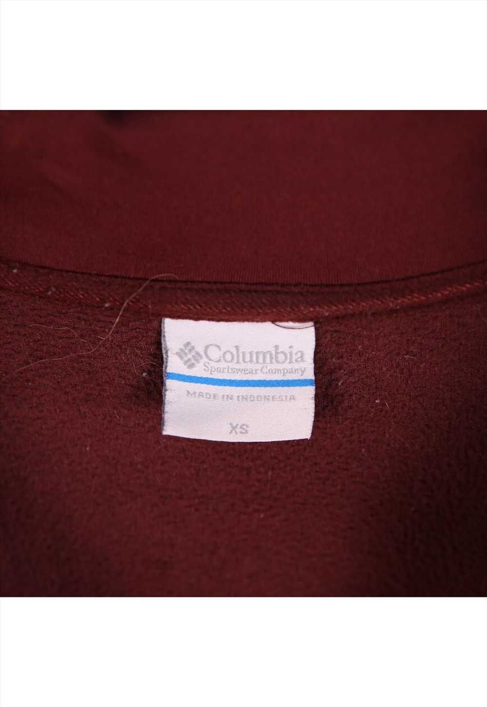 Columbia 90's Hooded Zip Up Hoodie XSmall Burgund… - image 4