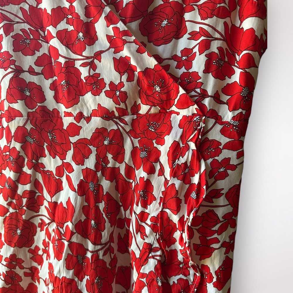 Bardot Faux | 10 Large Wrap Dress Poppy Red Flora… - image 3