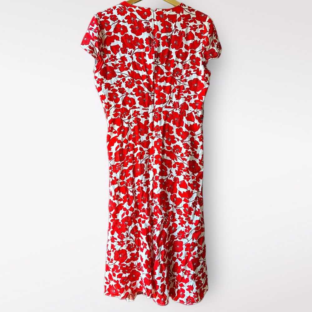 Bardot Faux | 10 Large Wrap Dress Poppy Red Flora… - image 7