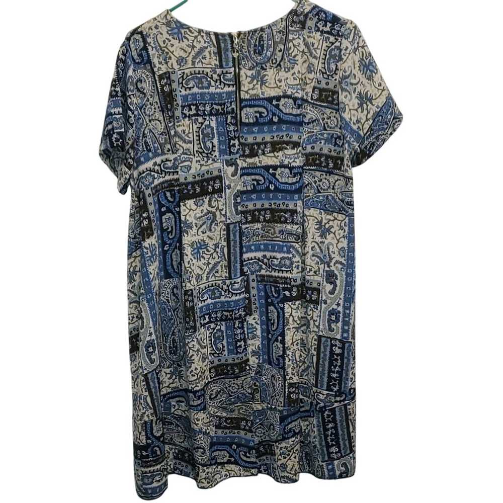 LOLA Made in Italy Boho Patterned Tunic Dress Gol… - image 2