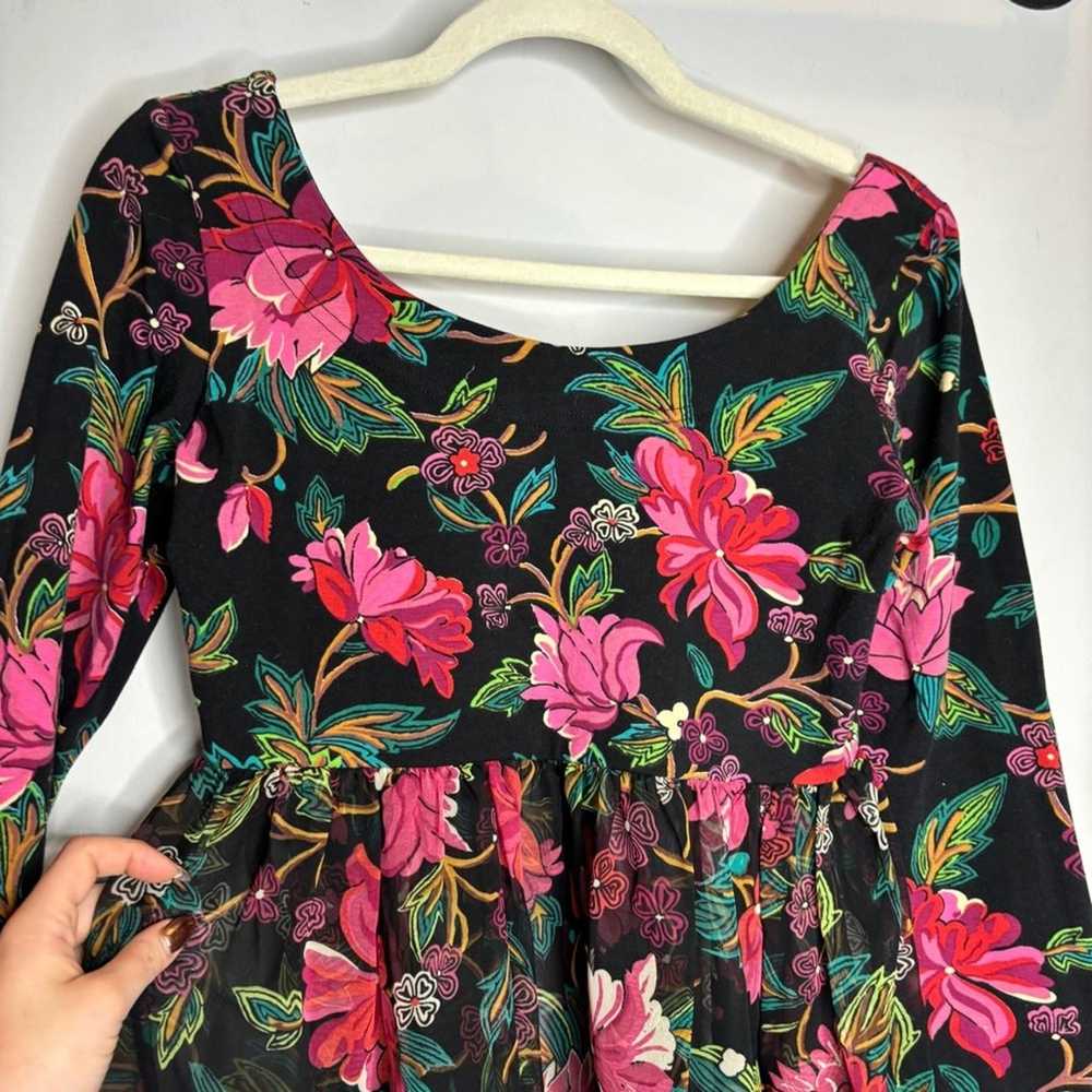 Betsey Johnson Vintage 80's Punk Label Floral Tun… - image 2