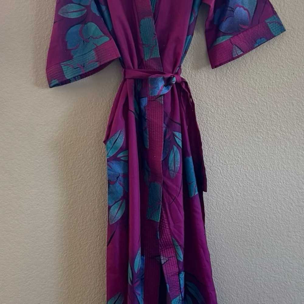 Beautiful Vintage Purple Polyester Belted Robe - image 1