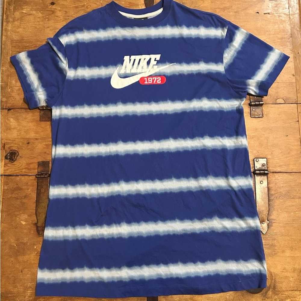 Women's Nike Essentials Tie-Dye Striped Logo T-Sh… - image 3