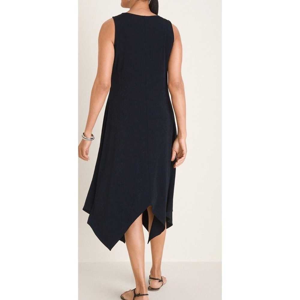 Chico's Travelers Knit Dress Navy Blue Handkerchi… - image 3