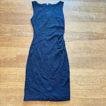 Joseph Ribkoff navy blue sleeveless ruched knee l… - image 1