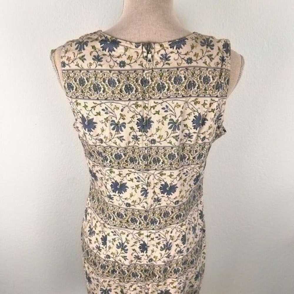 A.M.I. Vintage Women White Denim Floral Sleeveles… - image 7