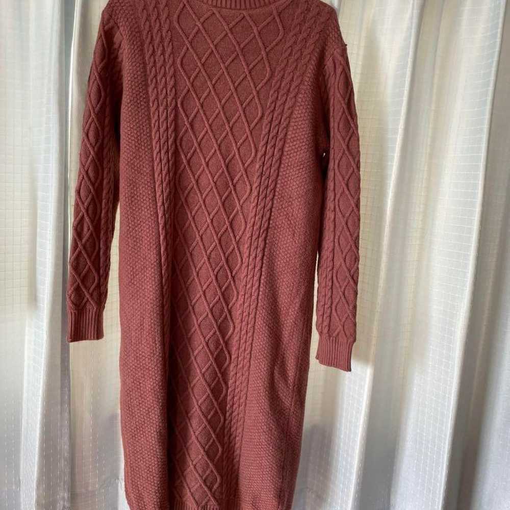 Brown Cable Knit Dress - image 1