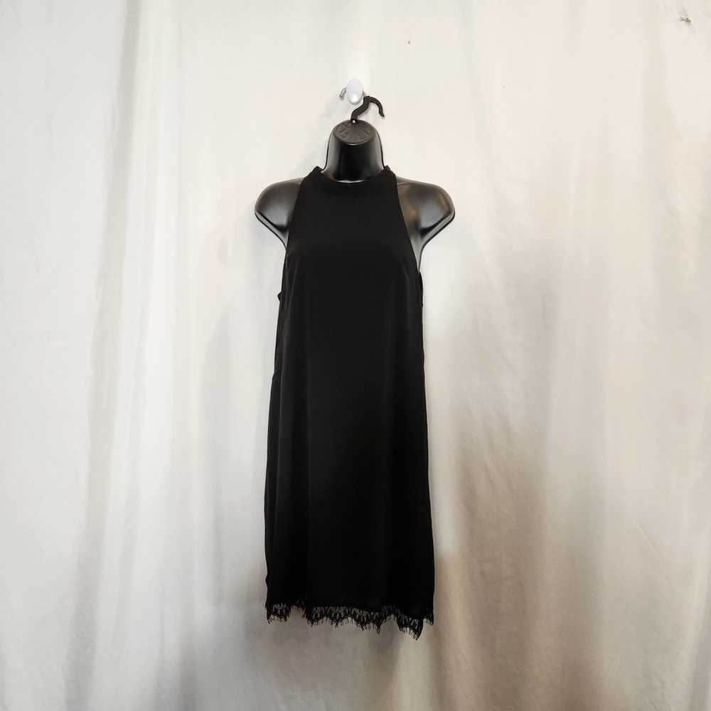 FANTAIST Black Halter Mini Dress LBD Goth Witchy … - image 1