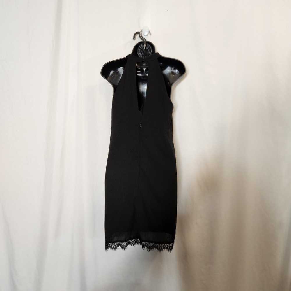 FANTAIST Black Halter Mini Dress LBD Goth Witchy … - image 3