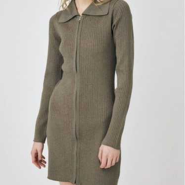 MOUSSY ZIP UP LS MINI DRESS