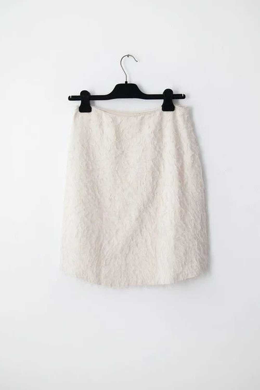 Helmut Lang Raw silk mini skirt - image 3