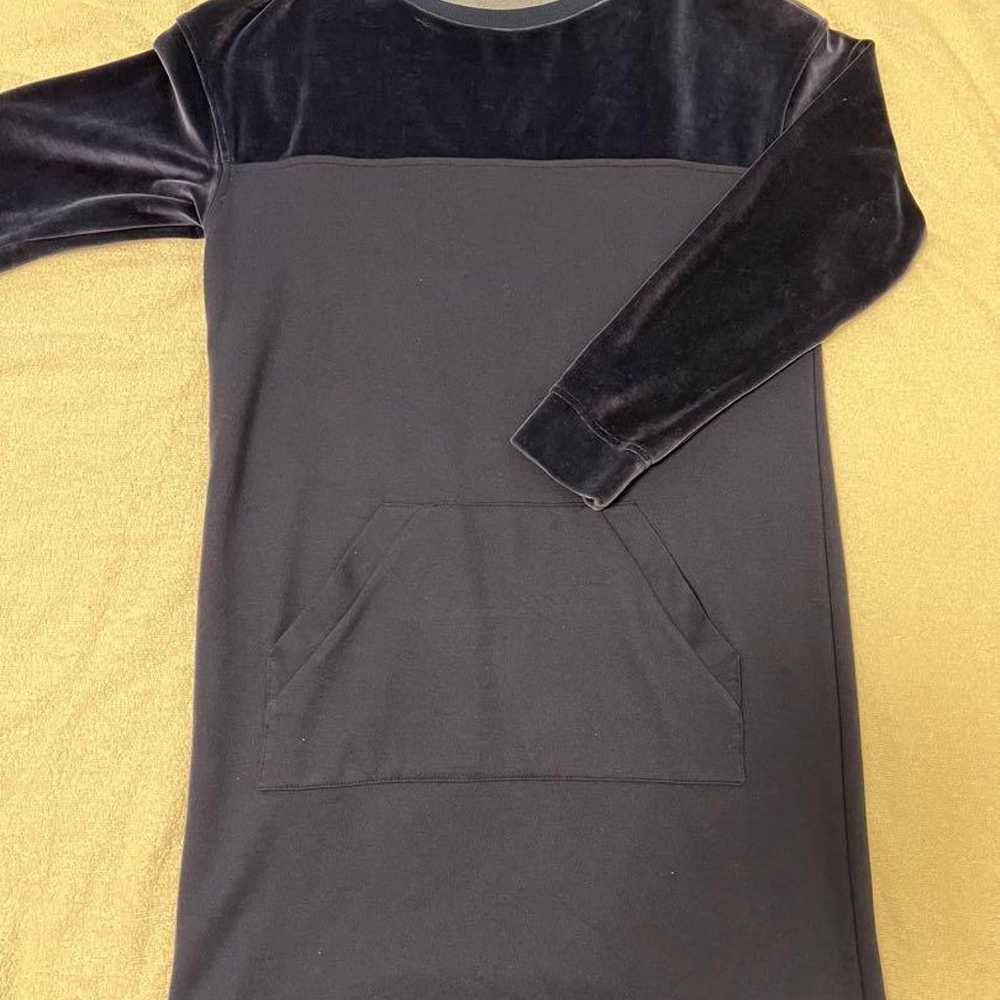 LACOSTE Navy Velvet Dress - image 1