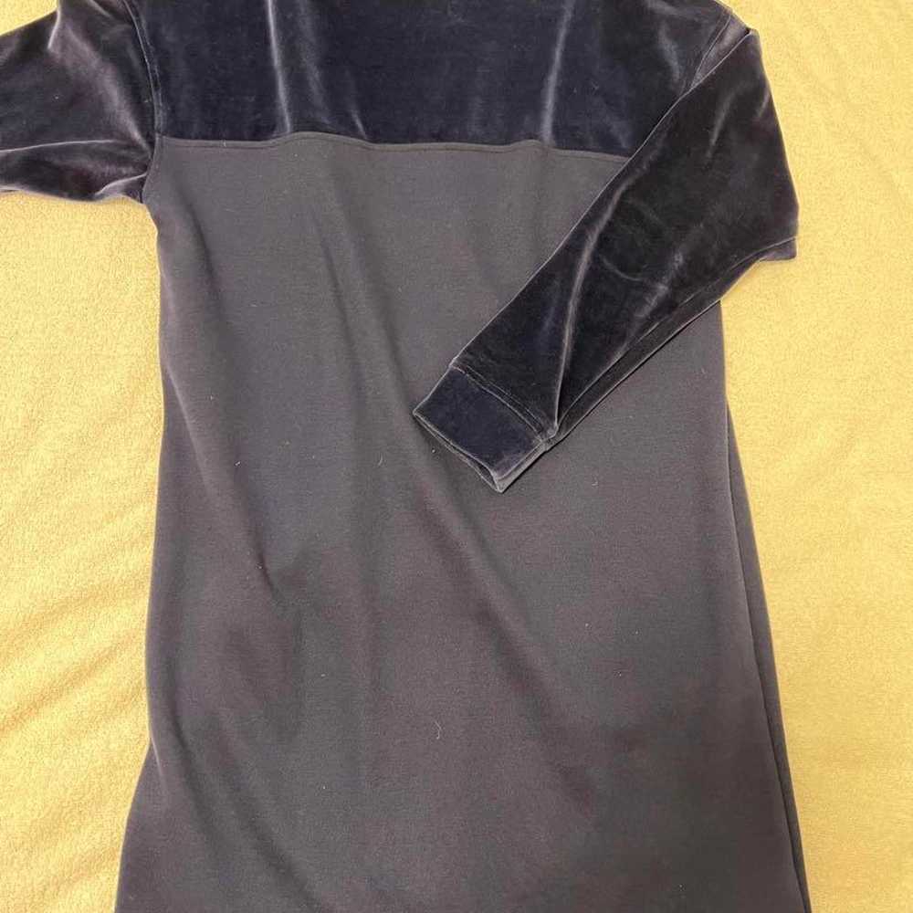 LACOSTE Navy Velvet Dress - image 2