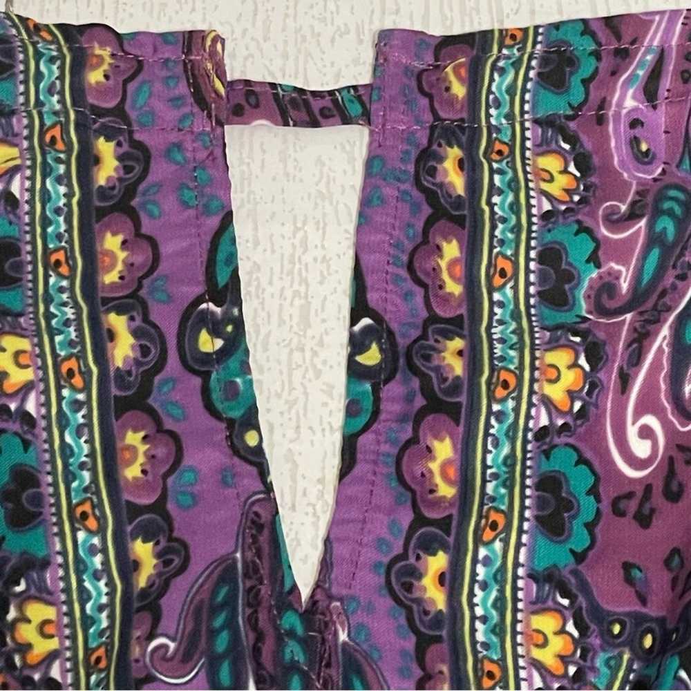 ECI Purple Floral and Abstract Maxi Dress Size 12 - image 10