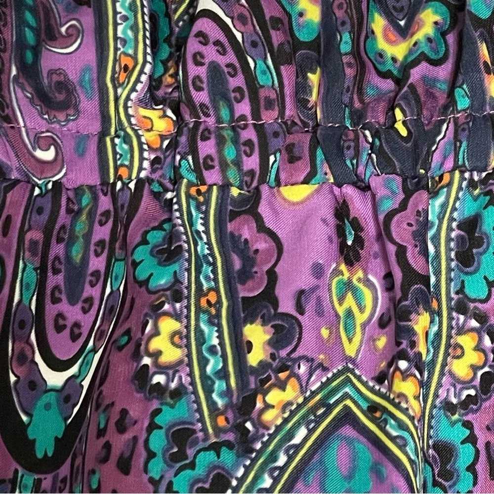 ECI Purple Floral and Abstract Maxi Dress Size 12 - image 11