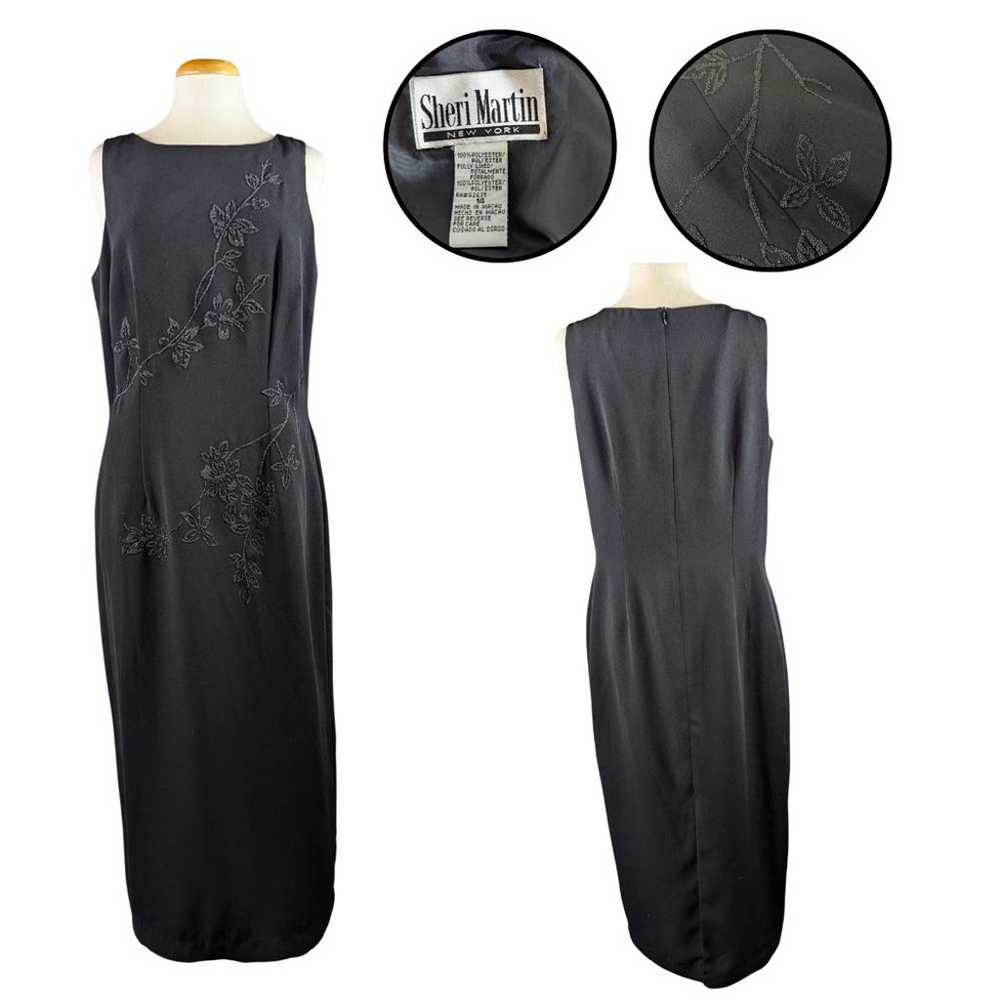 Sheri Martin Vintage Velvet Maxi Dress Embellishe… - image 1