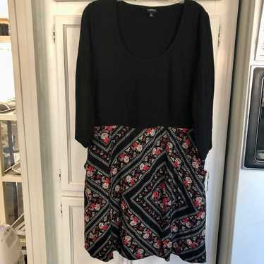 Torrid Size 2 Black and Floral Dress