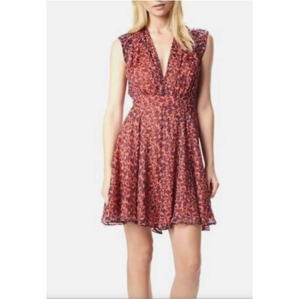 French Connection Feline Wonder Dress Chiffon Leo… - image 1