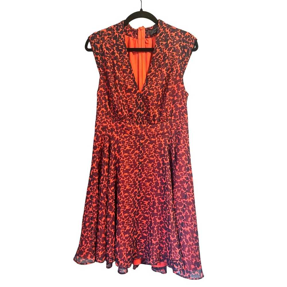 French Connection Feline Wonder Dress Chiffon Leo… - image 3