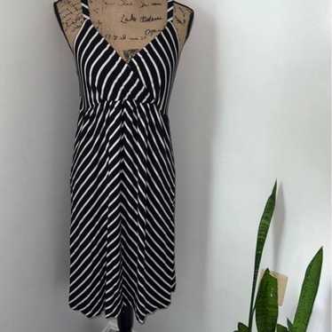 Soma Dress, Black and White Stripe Size Large