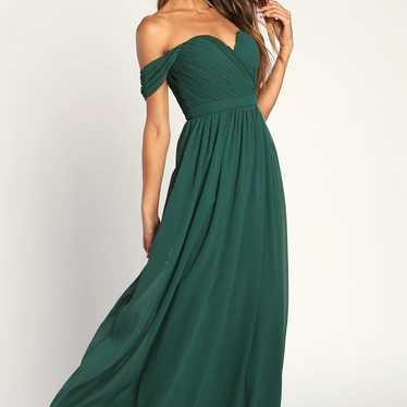 Lulus These Nights Emerald Green Cap Sleeve Sweet… - image 1