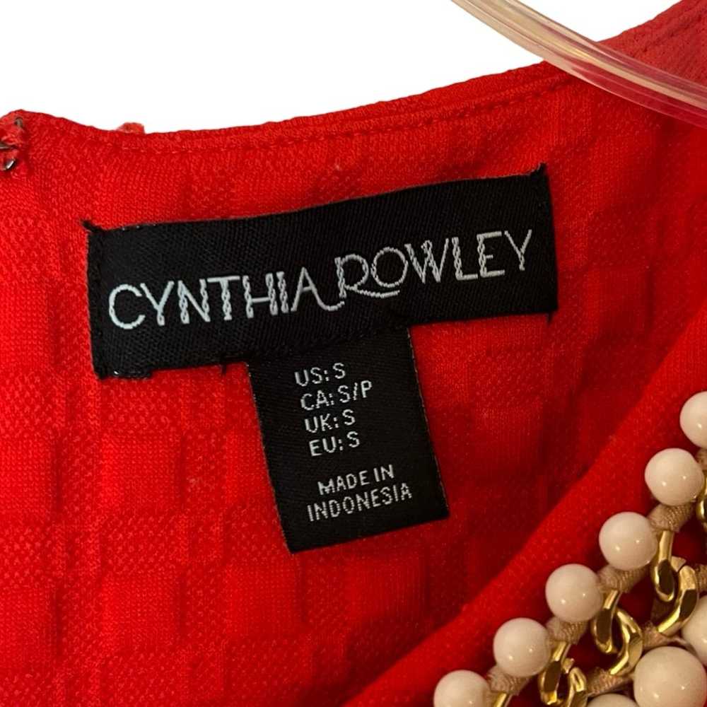 Cynthia Rowley Mod Style Faux Necklace Embellishe… - image 5