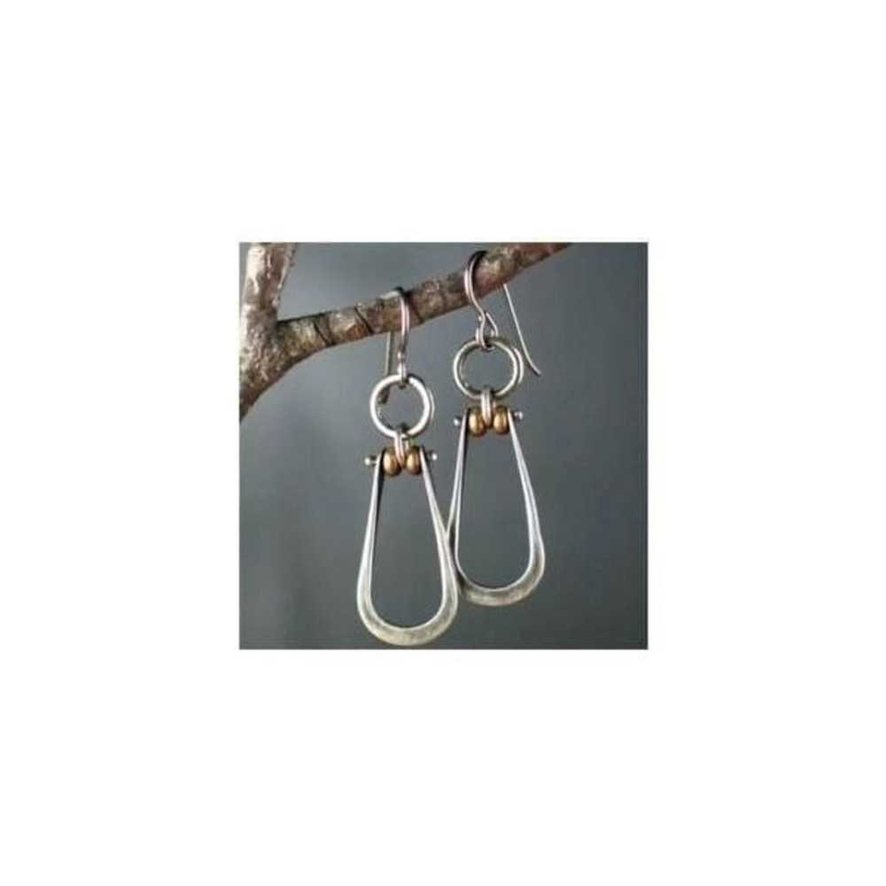 NEW Women's Vintage Two Tone Silver & Gold Dangle… - image 1