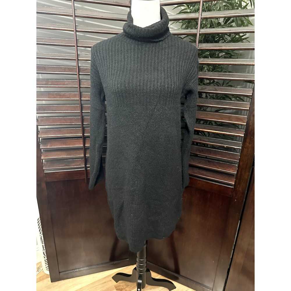 Topshop Women's Black Ribbed Turtle Neck Long Sle… - image 2