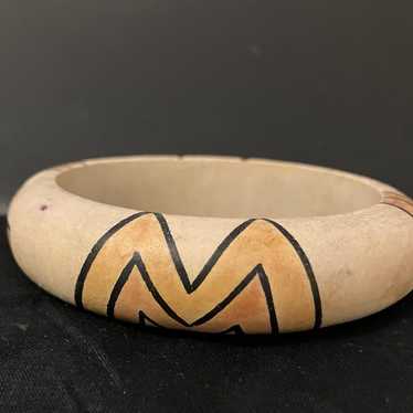 Wood bangle bracelet - image 1