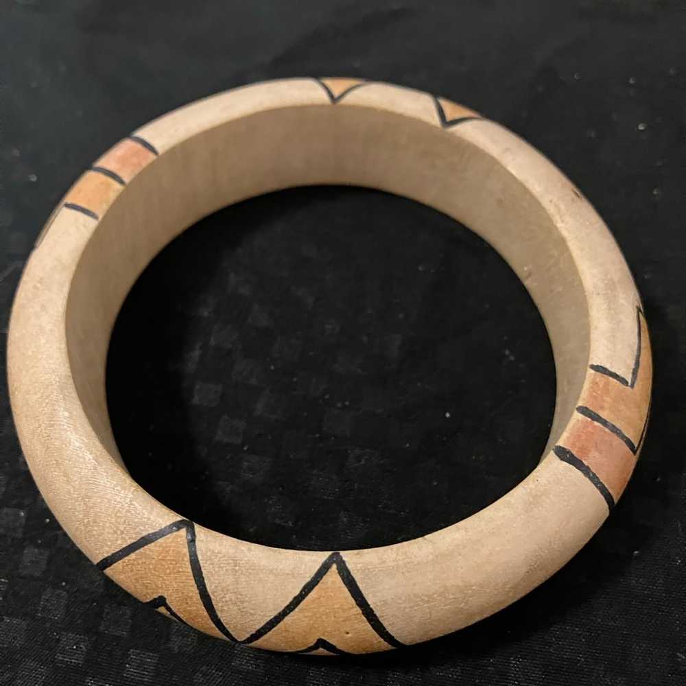 Wood bangle bracelet - image 3