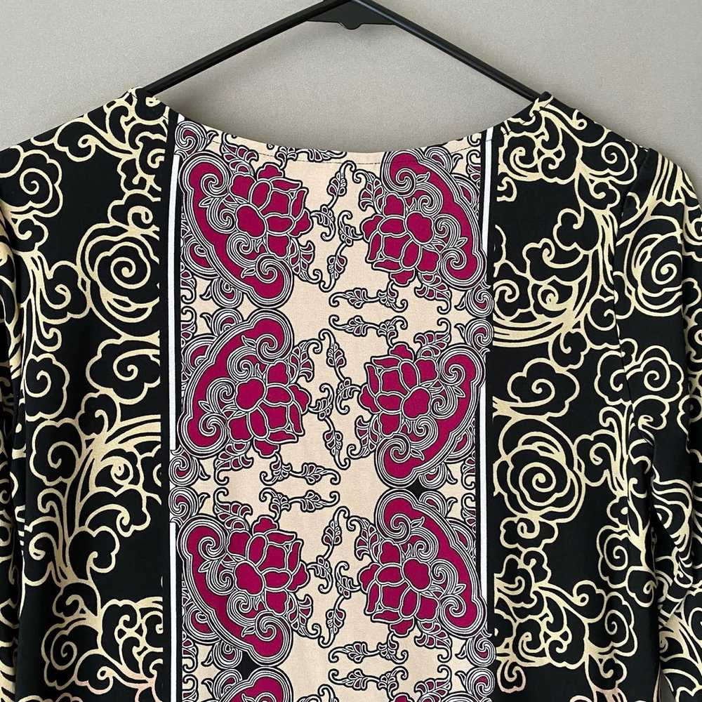 London times sz 4  pink black paisley boho mini s… - image 8