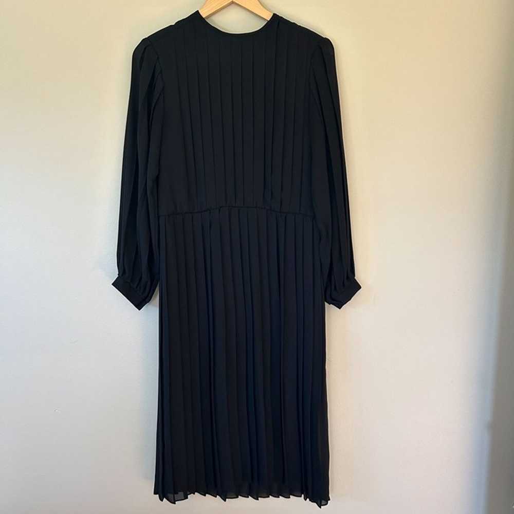 Black Pleated Midi Dress - image 12