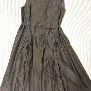 Brown Sleeveless Flare Dress - image 1