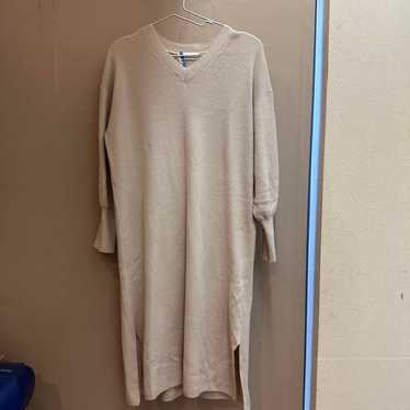 Green Label Relaxing Long Knit Dress Beige