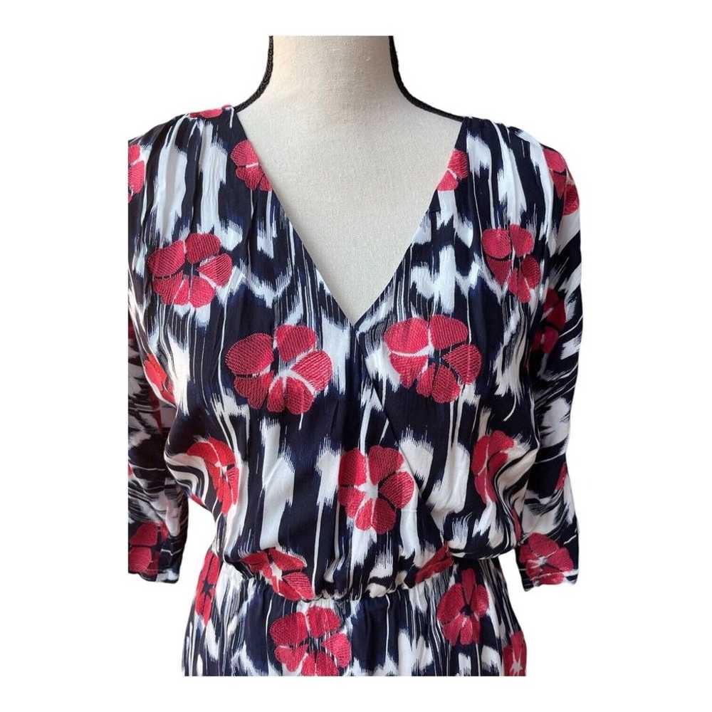 Trina Turk Floral Faux Wrap Mini Dress Size Small… - image 2