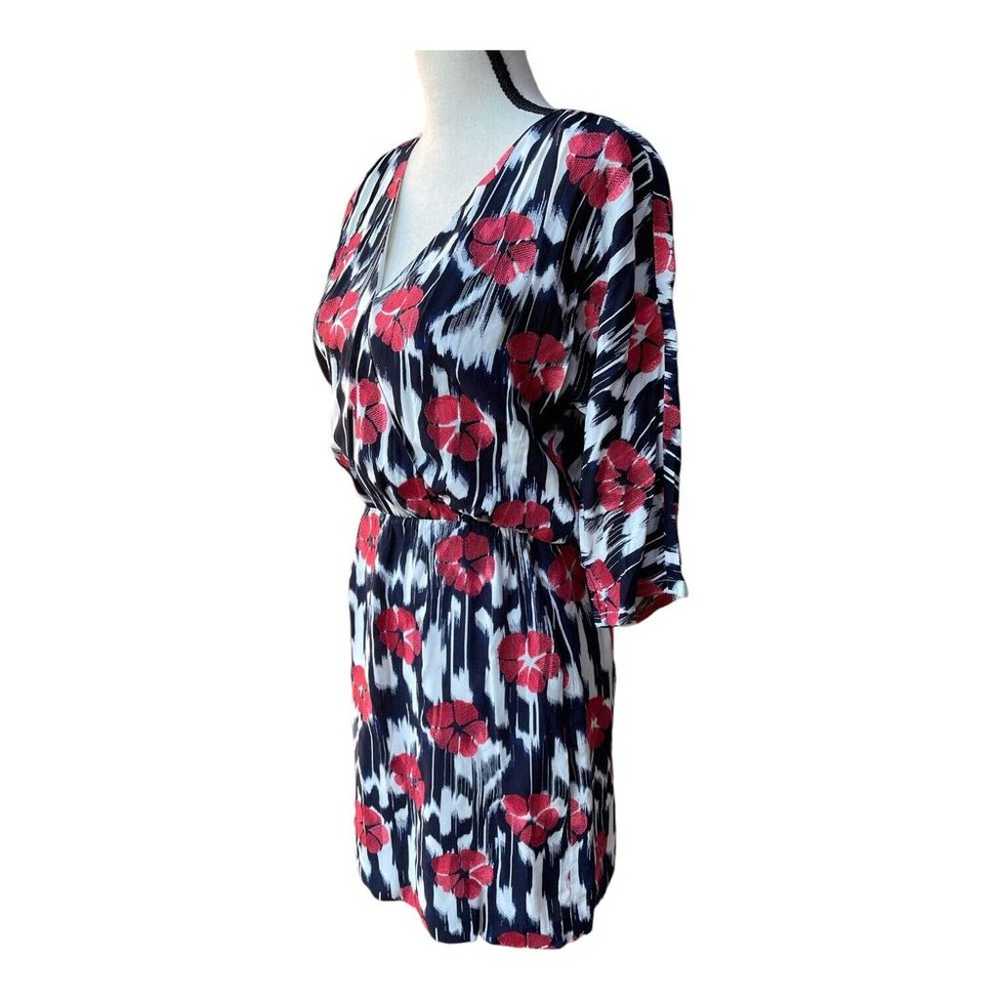 Trina Turk Floral Faux Wrap Mini Dress Size Small… - image 3