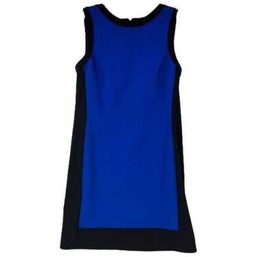 LAUREN Ralph Lauren Black Royal Blue Sleeveless D… - image 1