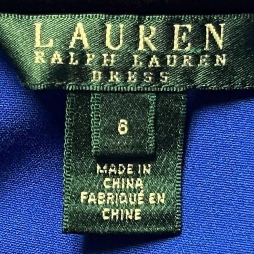 LAUREN Ralph Lauren Black Royal Blue Sleeveless D… - image 5