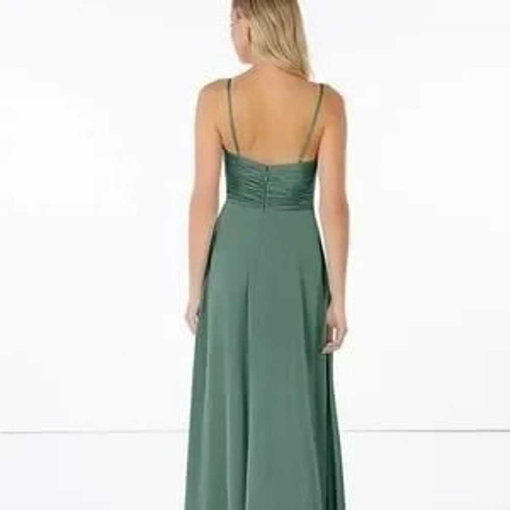 Azazie Bridesmaid Dress Eucalyptus A-Line Pleated… - image 5