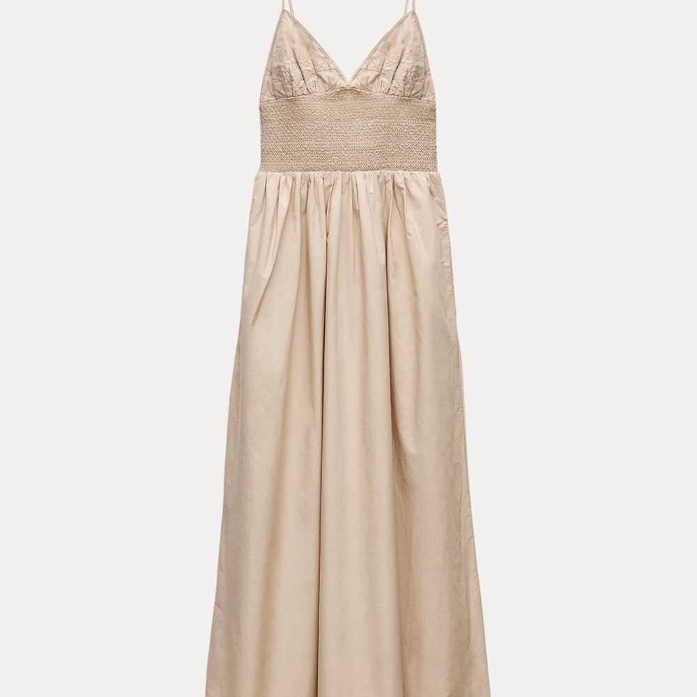 Zara Gabardine Embroidered Dress - image 2