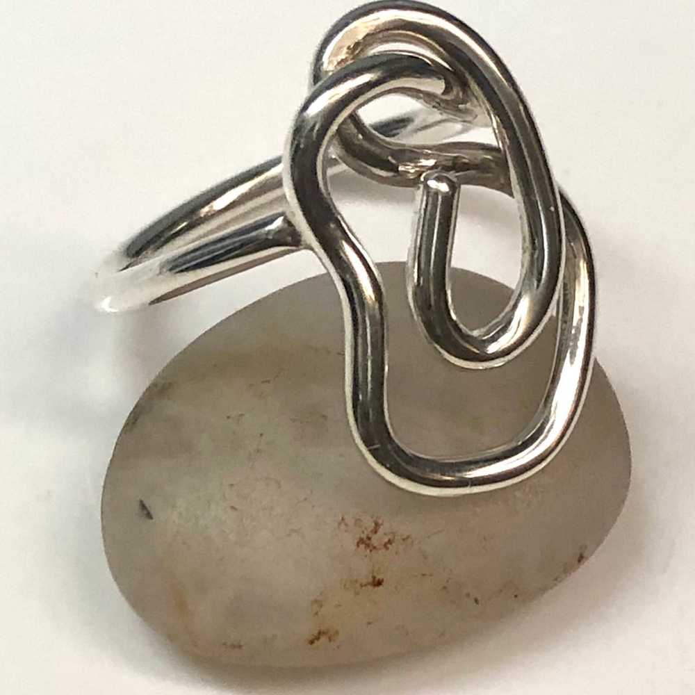 Artisan Sterling Silver Modernist Ring - image 2