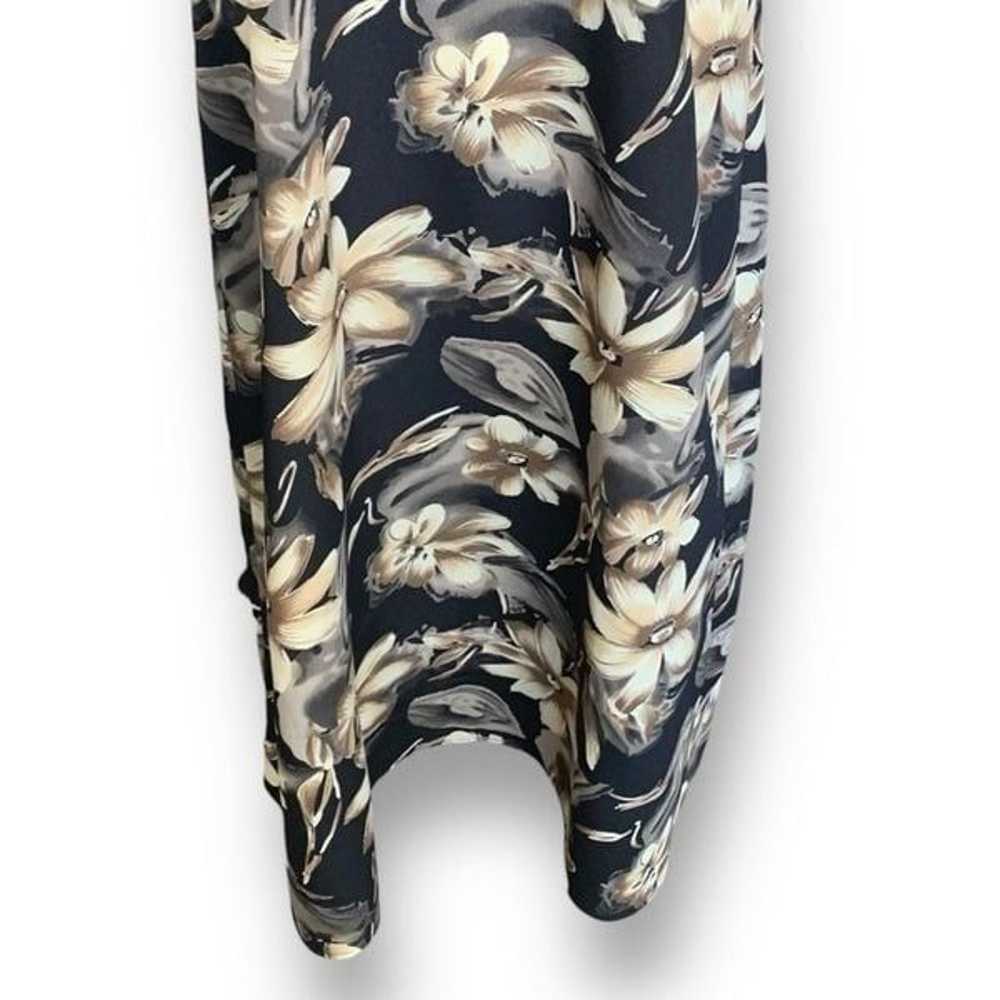 Vintage Christy Lyn Dress Black Tropical Floral P… - image 3