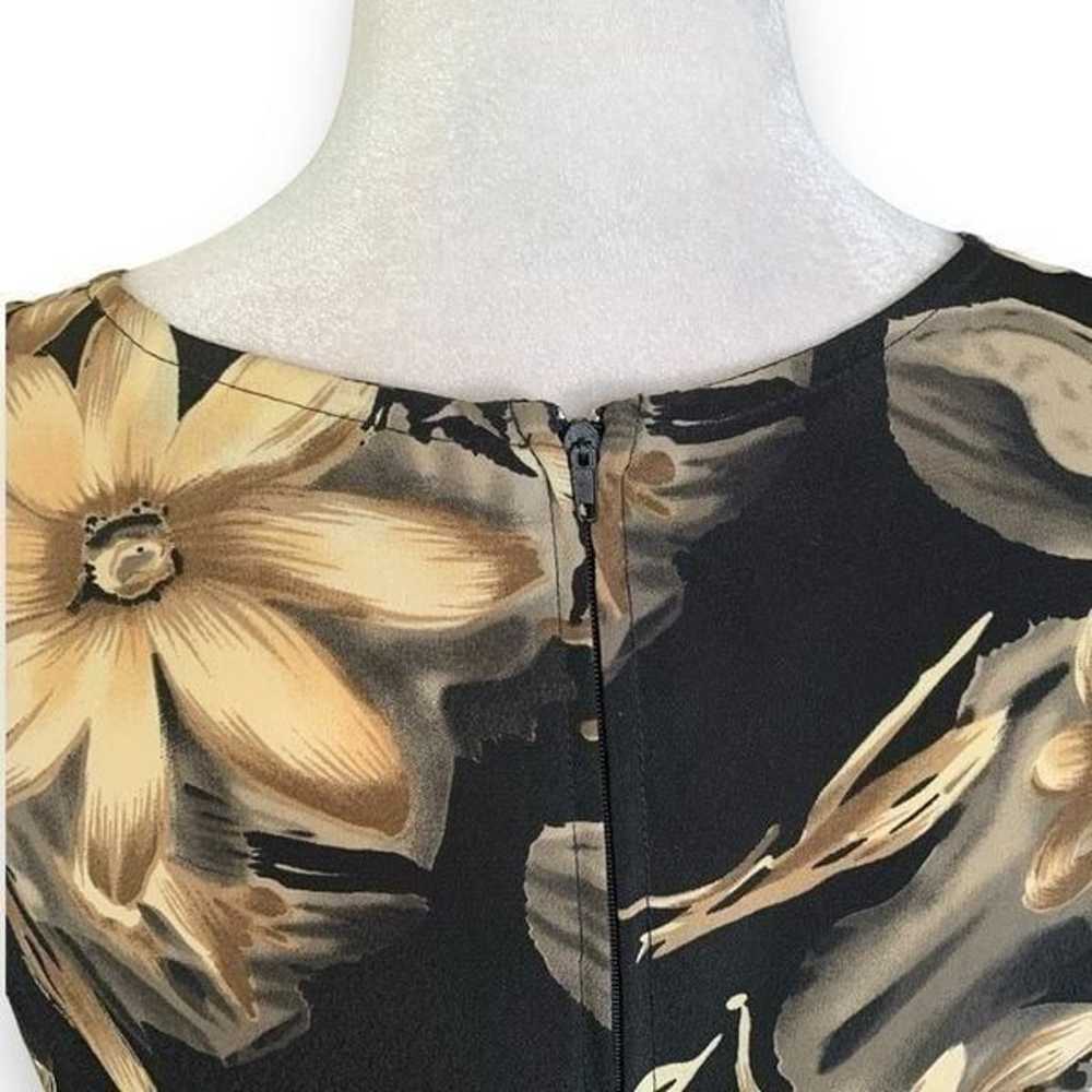 Vintage Christy Lyn Dress Black Tropical Floral P… - image 6