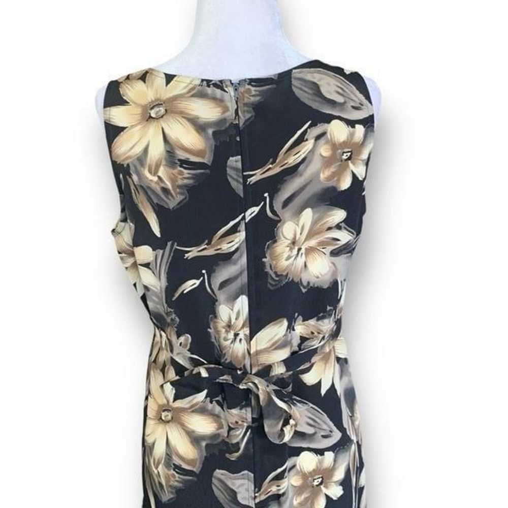 Vintage Christy Lyn Dress Black Tropical Floral P… - image 7