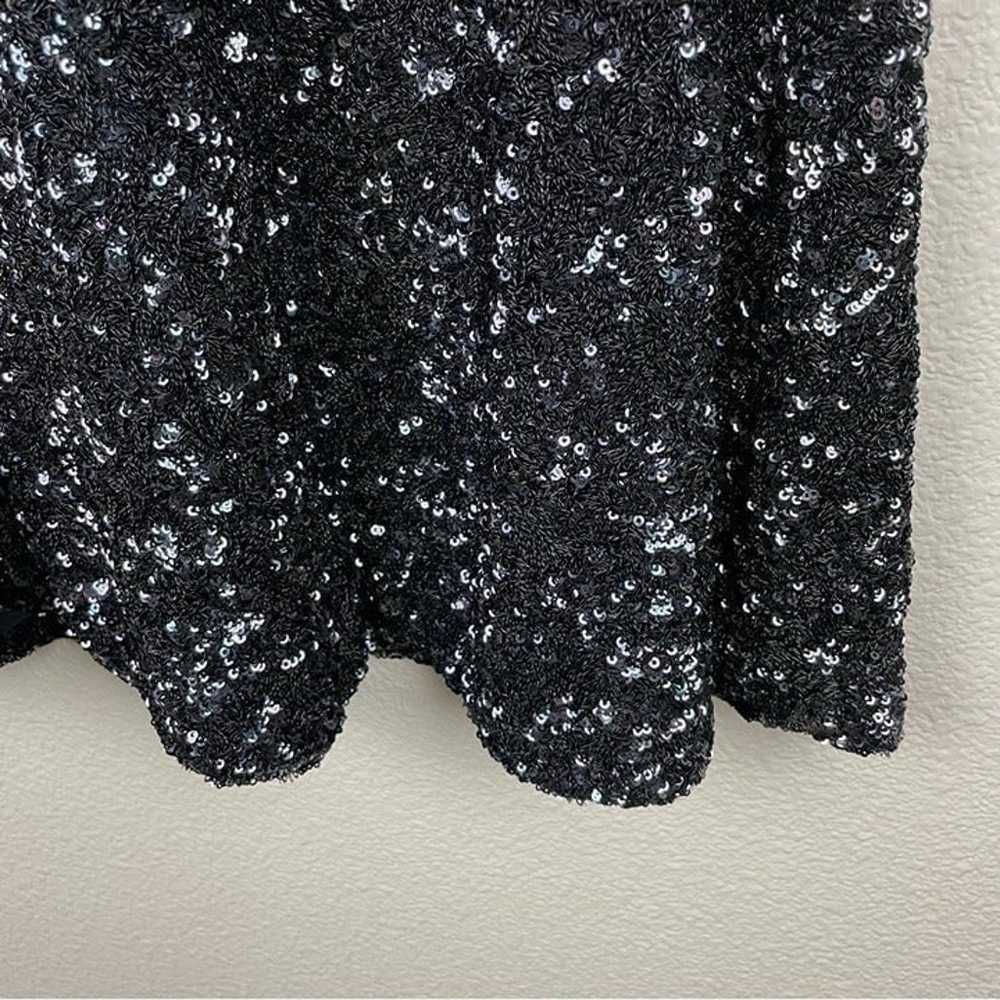 DRESS THE POPULATION Women’s Medium Black Sequin … - image 8