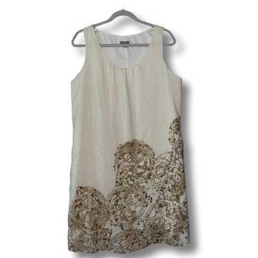 J. Jill Ivory Silk Blend Sleeveless Shift Dress Co