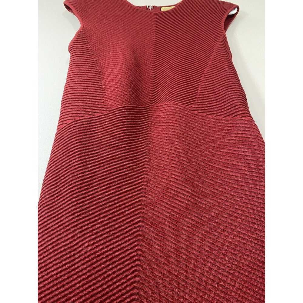 Torn by Ronny Kobo Red Fitted Knit Dress Ribbed M… - image 2