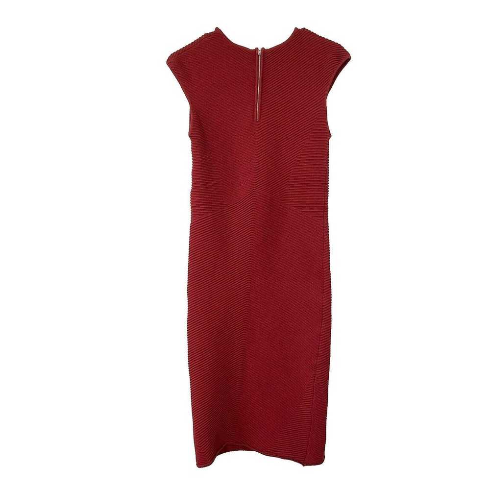 Torn by Ronny Kobo Red Fitted Knit Dress Ribbed M… - image 5