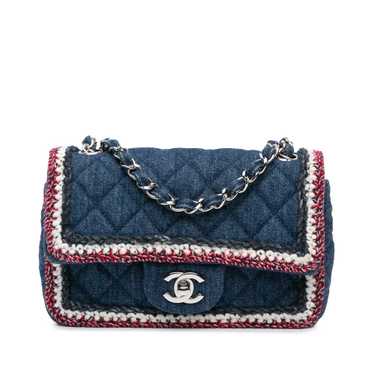 Blue Chanel Mini Rectangular Classic Denim Tweed … - image 1